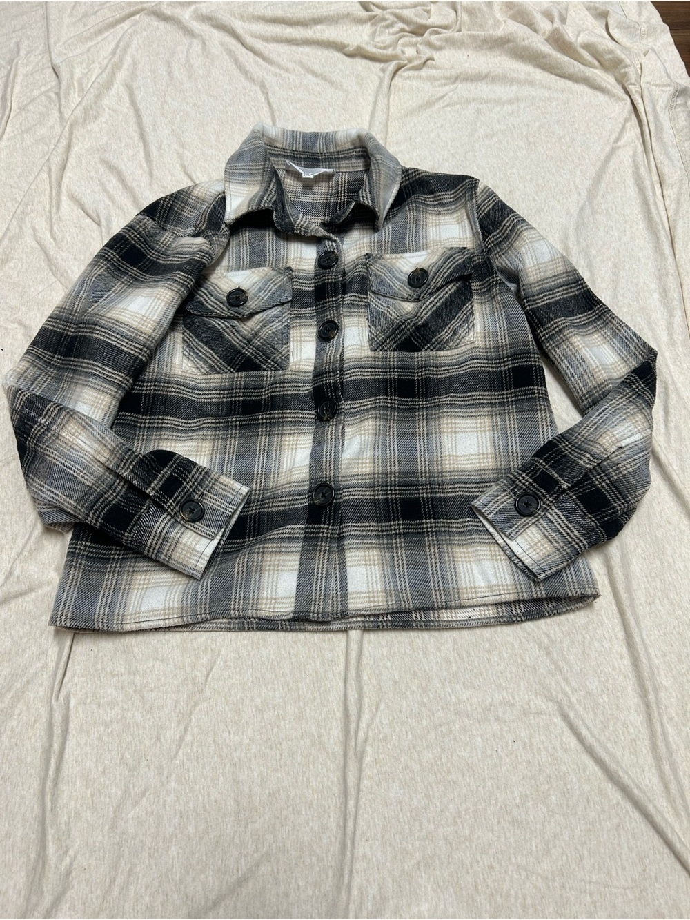 BB Dakota x Steve Madden Plaid Flannel Shacket Shirt Jacket Fall Grunge Boxy